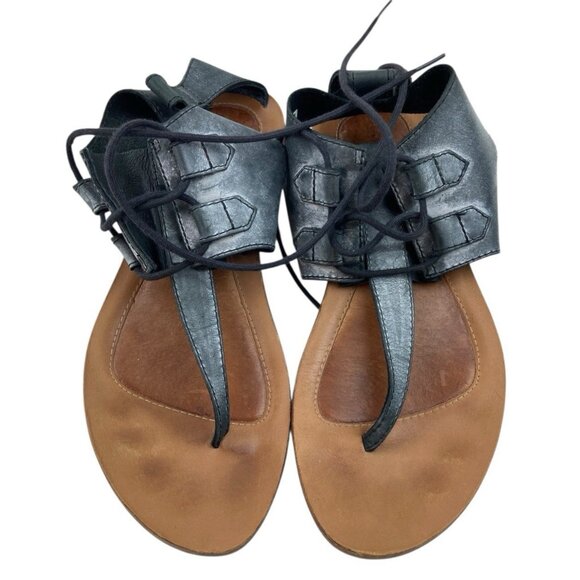 *SOREL Summer Boot Sandal Womens 10 Gray Distressed Leather Gladiator Festival - Picture 16 of 16